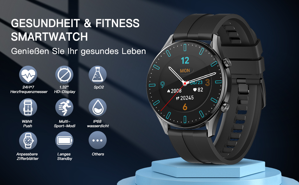 Reloj deportivo para hombre smartwatch para hombre, podómetro