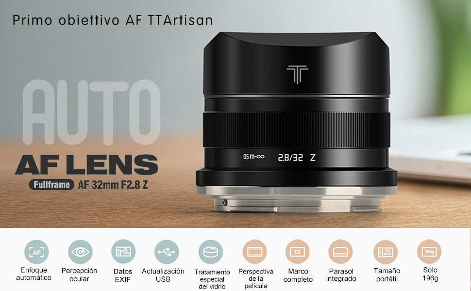 Lente TTARTISAN de 32mm F2.8 para cámaras Nikon Z ZFC Z50 Z5 Z6 Z6II Z7 Z7II Z9.