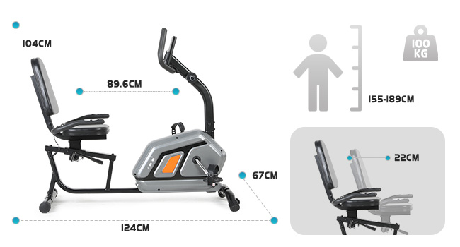 ISE Bicicleta Estatica Reclinadas SY-6302