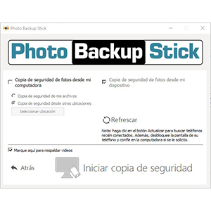 aplicación de Windows y Mac para hacer copias de seguridad de las fotos