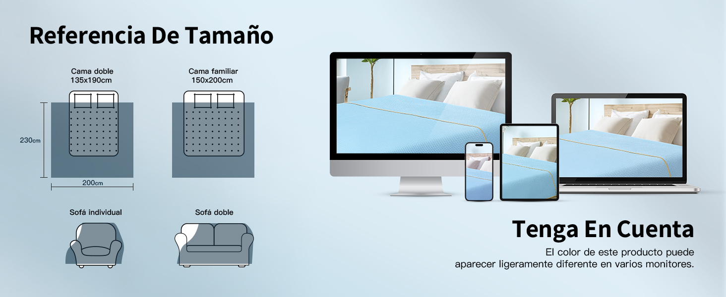 La manta refrescante de 200 x 230 cm tamaño king size