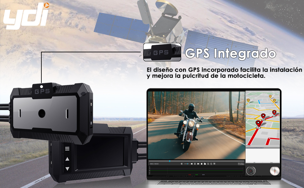 gps integrado dashcam moto