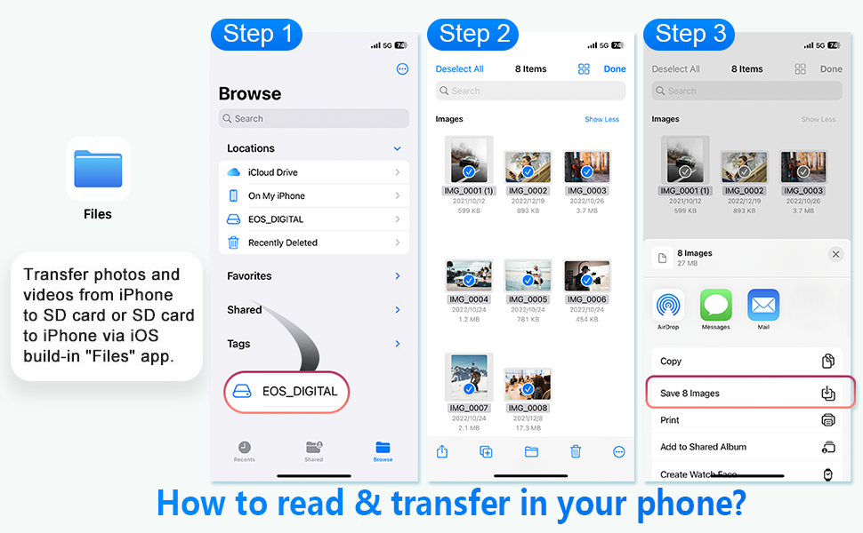 SD card use on iphone/ipad