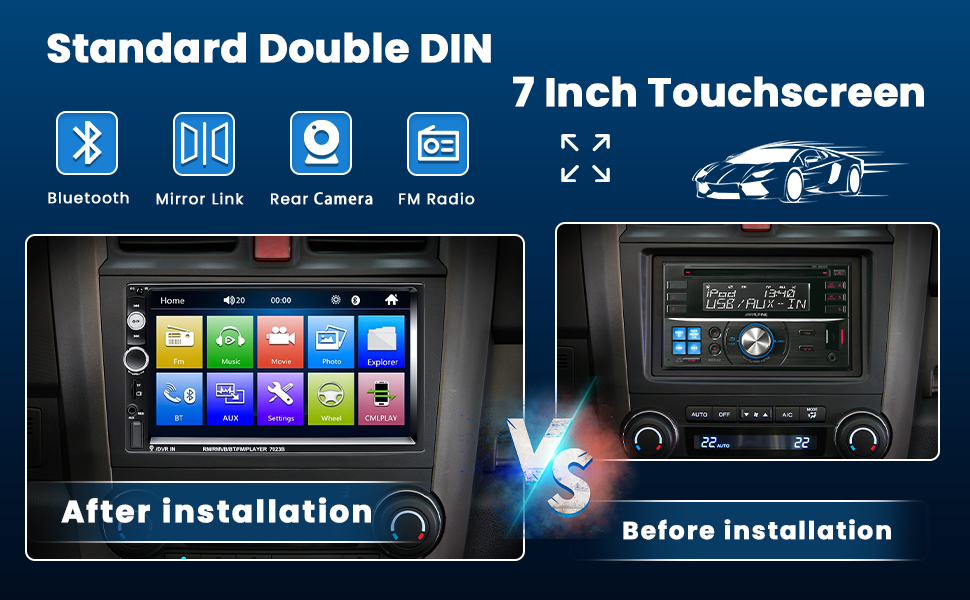 2 din autoradio bluetooth