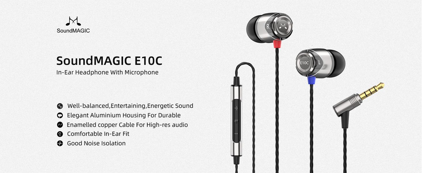 SoundMAGIC E10C auriculares con cable y microfono