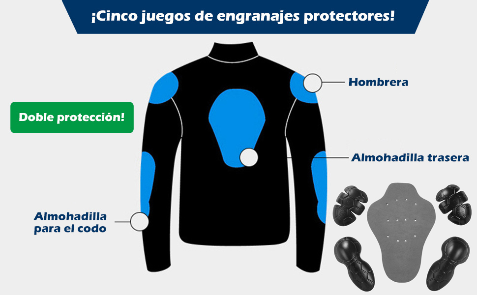 Chaqueta de Motocicleta de Moto para Hombre