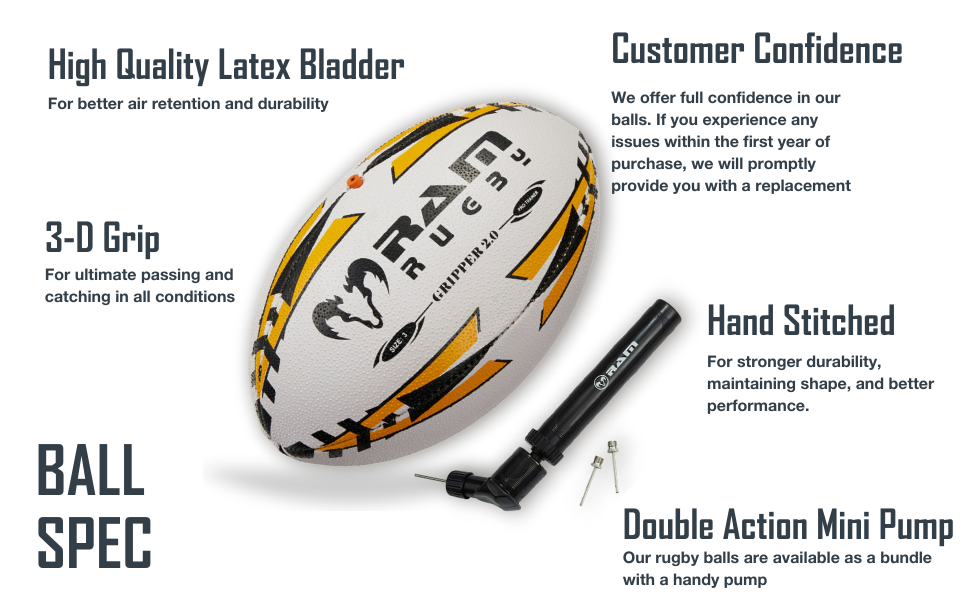 Ram Rugby Gripper pelota de rugby