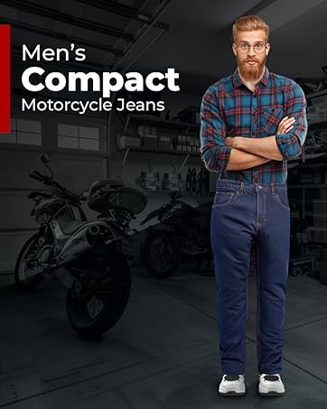 Pantalones para hombre Kevlar Jeans para hombre ce negro uk motocicletas mezclilla lágrimas rodillera accesorios