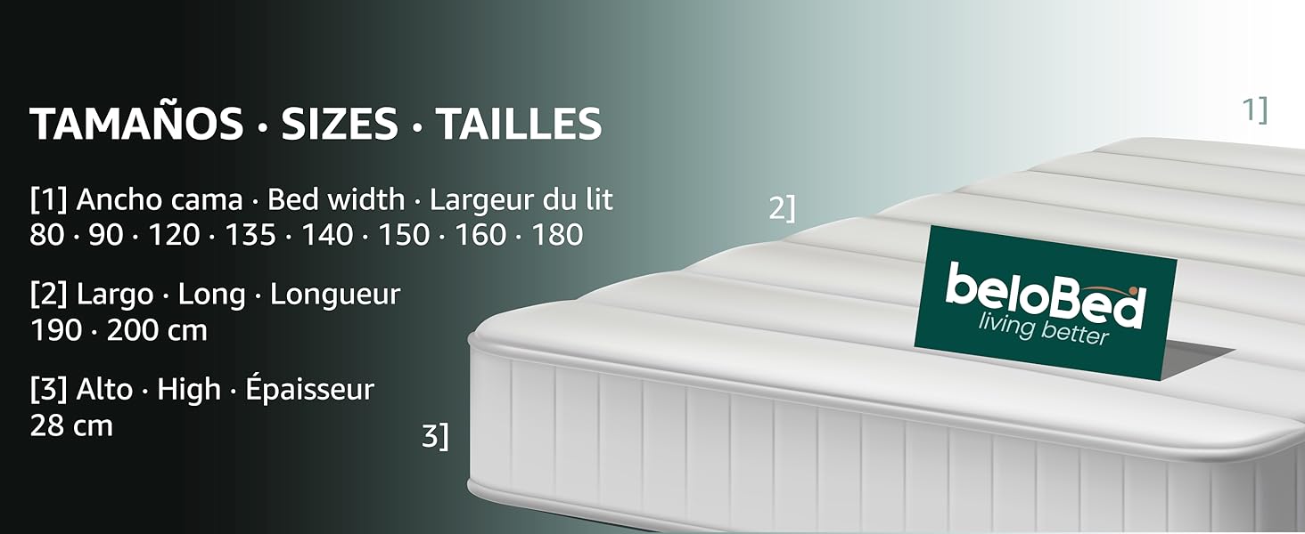 Belobed - Tamaños - Sizes - Tailles