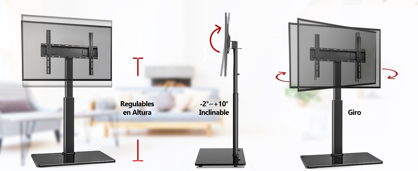 AOKCOS Soporte de suelo para TV televisores de 32 a 55, 65 y 70 pulgadas