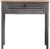 Rebecca Mobili Consola Pasillo, Mesa Escritorio Vintage con 1 cajón, Madera Azul Gris, decoración Entrada Dormitorio hogar – Medidas: 75 x 75 x 30,5 cm (AxANxF) – Art. RE4557