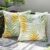 MIULEE Funda de Cojines Exterior Impermeable Fundas de Almohada Sofa Decorativo Patrón de Hoja Duradero Cremallera Oculta para Jardin Terraza Salon Silla Cama Oficina 45×45 cm 2 Piezas Amarillo Verde