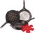 Tefal Aroma – Juego de 3 sartenes: Sartenes de 22, 24 y 26 cm de aluminio fundido y titanio, antiadherentes, tecnología Thermospot, cocción uniforme, todo tipo cocinas, sin PFOA, color negro