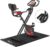 KM Fit 2en1 Bicicleta estatica con pantalla LCD | Bicicleta estatica plegable | Entrenador 16 niveles de resistencia | Sensores de pulso | incl. alfombrilla y soporte para móvil