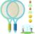 JurciCa Rraquetas Badminton Set Completo Raqueta Tenis niño 2pcs Raquetas Badminton Niños+2pcs Bádminton+2pcs Tenis Gift Set for Kids Outdoor Indoor Sport