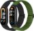 BTTNG Correa elástica de nailon compatible solo con Xiaomi Smart Band 8, pulseras elásticas ajustables de nailon para Xiaomi Mi Band 8, hombres y mujeres (2 unidades)