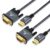 Thsucords Cable HDMI a VGA de 2 Paquetes 1M, Cable Adaptador Trenzado HDMI a VGA Chapado en oro (Macho a Macho) para Computadora, Laptop, PC, Monitor, Proyector