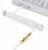 MAMBASNAKE Cable USB C en Espiral & Enrollador de Aviator Cable Set – Cable de Aviador Varilla Fija Metal Weight Bar + Braided Coiled Cable con 24K Gold Conector de Aviador for Gaming Keyboard-Blanco