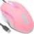 IULONEE Ratón Gaming USB Type C Mouse RGB Iluminación Silent 2400 dpi y 6 Botones Programables Ratón para Juegos Ergonómico Ratón para PC Windows Ordenador Portátil Escritorio Mac (Pink)