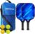 Laureada Juego de Palas de Pickleball de Fibra de Vidrio; Pickleball Paddle Set con 2 Raquetas 4 Pelotas y Bolsa; Agarre Ergonómico; Set de Raquetas Ligeras y Duradaderas para Amateur y Profesional.