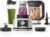 Ninja Foodi Power Nutri Batidora de vaso 3 en 1, Smoothies, cremas y bebidas heladas, jarra de 2,1 l, vaso de 700 ml, recipiente de 400 ml con varilla Power Paddle, 1200 W, Plateada CB350EU