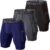 ZENGVEE 3 Piezas Mallas Running Hombre Pantalones Cortos Hombre de Compresión para Deporte, Fitness, Gym