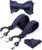 HISDERN Varios Clasico 6 Clips Suspendedor & Corbata de mono & Plaza de bolsillo Set Forma Y Tirantes ajustables