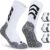 Closemate Calcetines Antideslizantes Futbol 3 Pares Medias Futbol Hombre Calcetines Deporte Altos Calcetines Deportivos Largos Calcetines Antiampollas Transpirables Baloncesto Blancos Negros