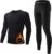 Ropa Interior Térmica Hombre, Funcional Conjuntos Térmica Transpirable Cálido Camiseta Manga Larga y Malla Pantalon Térmicos Elástica Deportivos Capa Base para Otoño Invierno Esqui Running Ciclismo