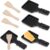 Mini Sartenes para Raclette 4 Piezas Revestimiento Antiadherente Mini-sartenes Accesorios para Raclette Grill con 4 Pala de Madera para Queso Fundido Huevo Frito(Cuadrado)