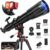 HETEKAN Telescopio,Telescopio Astronómico Adultos, 90 mm Apertura 900 mm, Telescopio Profesional Refractor para Niños y Principiantes, Ampliación (36X-450X), para Observación Planetaria con Trípode de