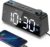 ANJANK Radio FM despertador con puerto de carga USB,Alarma dual con día de la semana,fin de semana,0-100% regulable y gran pantalla LED de 6.5 pulgadas,Snooze Clock,Reloj de dormitorio