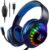 Pacrate RGB Cascos Gaming para PS4/PS5/Xbox One/Switch/PC, Auriculares Gaming con Microfono Cascos PS4 con Sonido Envolvente Estéreo, Cascos Gamer con Cancelación de Ruido