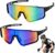 WuGU 2 Piezas Gafas de Ciclismo Polarizadas para Bicicleta, Protección UV400 Gafas de Sol Deportivas para Hombre Mujer, AntiUV Gafas para Ciclismo Motociclismo Correr Esquí Béisbol Montañismo Pesca