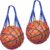 2 Bolsas de Red para Balón de Fútbol, Bolsa de Malla para Balón de Baloncesto Pequeño, Bolsa de Transporte de Balón de Baloncesto de Nailon – Para Fútbol, Baloncesto, Vóley Playa, Balonmano y Fútbol