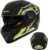 54-61 Cm Casco De Motocicleta con Doble Visera De Cara Completa, Sombrero De Motocicleta con Doble Visera, Casco Integral para Moto De Calle Y Carreras con Visera Doble,