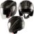 A-pro City Casco Jet Moto Scooter Certificado ECE 22-06 Doble Visera NegroMatt Plata L