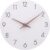 ACCSHINE Reloj de pared silencioso de madera de 30 cm para decoración del hogar, sala de estar, cocina, reloj moderno de números grandes (12 pulgadas, blanco)