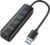 Adaptador USB Ethernet,ABLEWE Hub USB 3.0 con 1 Puerto 1000M LAN RJ45 Gigabit 3 Puertos USB 3.0 para MacBook,Mac OS,iMac,Win,Chrome,Surface,XPS,etc.-Aluminio Negro