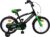 Amigo BMX Fun – Bicicleta Infantil de 16 Pulgadas – para niños de 4 a 6 años – con V-Brake, Freno de Retroceso, Timbre y ruedines – Negro/Verde