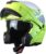 BHR Casco Modular de Moto con Doble Visor 805 POWER | Casco de Motocicleta Integral con Doble Visera, homologado por la ECE | AMARILLO FLUO | XS