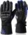 BORLENI Guantes Moto Invierno Hombre Impermeable de la Fibra de Carbono,Guantes de Motocicleta cálido con Pantalla Táctil Negro/Rojo/Azul