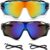 BSITSSS 2PCS Gafas Polarizadas y Cortaviento para Bicicleta, Protección UV400 Gafas de Ciclismo, Gafas de Sol Deportivas para Hombre y Mujer