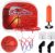 Canasta Baloncesto Infantil, Tablero Baloncesto Juego Al Aire Libre y Interior Oficina Juegos de Jardin Mini Aro de Baloncesto para Niños(con Pelota Blanda y Inflador)