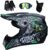 Cara Completa MTB Casco de Motocross, Juventud Niño ATV Fuera de La Carretera Moto Chocar Casco, Cuesta Abajo Enduro MX Patio Bicicleta Sucia Casco Equipo de Protección, con Máscaras Guantes Gafas