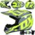 Casco de motocross para adolescentes y adultos, casco integral para todoterreno, descenso, moto de cross, cascos de moto para exteriores, casco de moto de cross para niños y niñas,Color G-M(54~55cm)