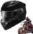 Casco integral de moto ligeros cascos de moto modernos con doble visera, antivaho, cálido y ligero, casco de bicicleta de carretera para motos de crucero