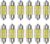 CGEAMDY 12 Lámpara LED Torpedo, Lámpara Torpedo LED Para Luz Interior De Coche, 5630 9SMD LED Blanca Luz Interior De Coche, C5W Lamp Torpedo Para Luces Interiores De Coche, Luz Cortesía (39mm)