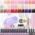 COSCELIA Kit Manicura Semipermanente Con 80W Lampara U-V/Led Uñas, Kit Unas De Gel De 30 Colores Con Base Y Top Coat Permanente, Accesorios Para Manicura Professional Manicure Set