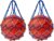 EIHI 2 Piezas red de voleibol red para balones de futbol bolsa de pelota de baloncesto Incluye pasador de bola para Baloncesto Voleibol Red para Pelotas